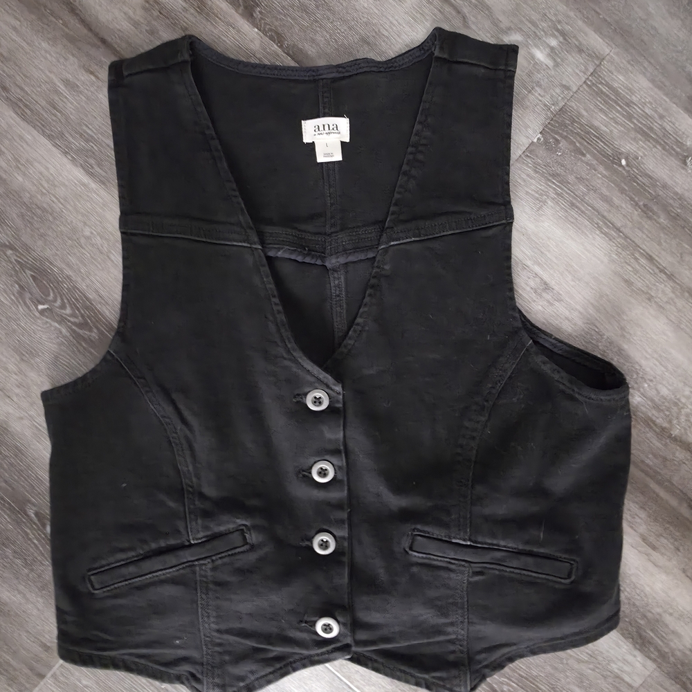 a.n.a Black Short Sleeve Top
